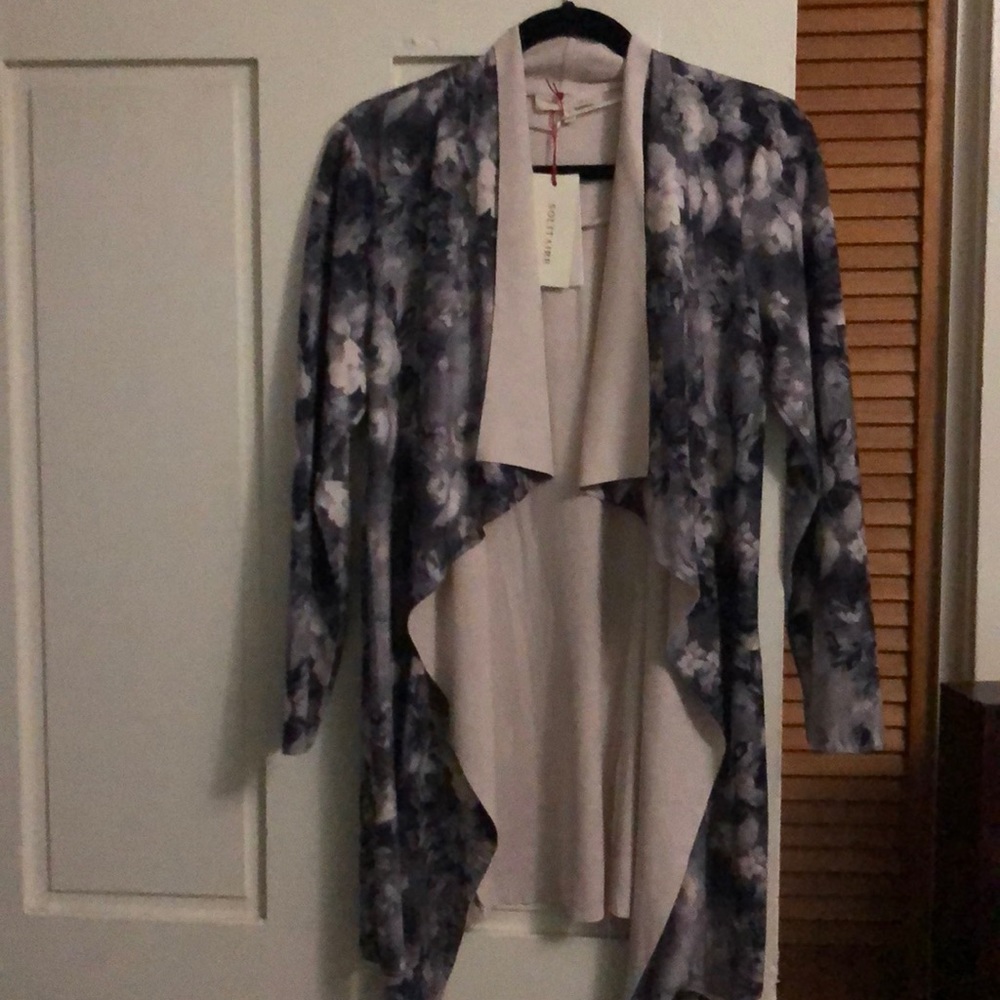 long thin suede cardigan